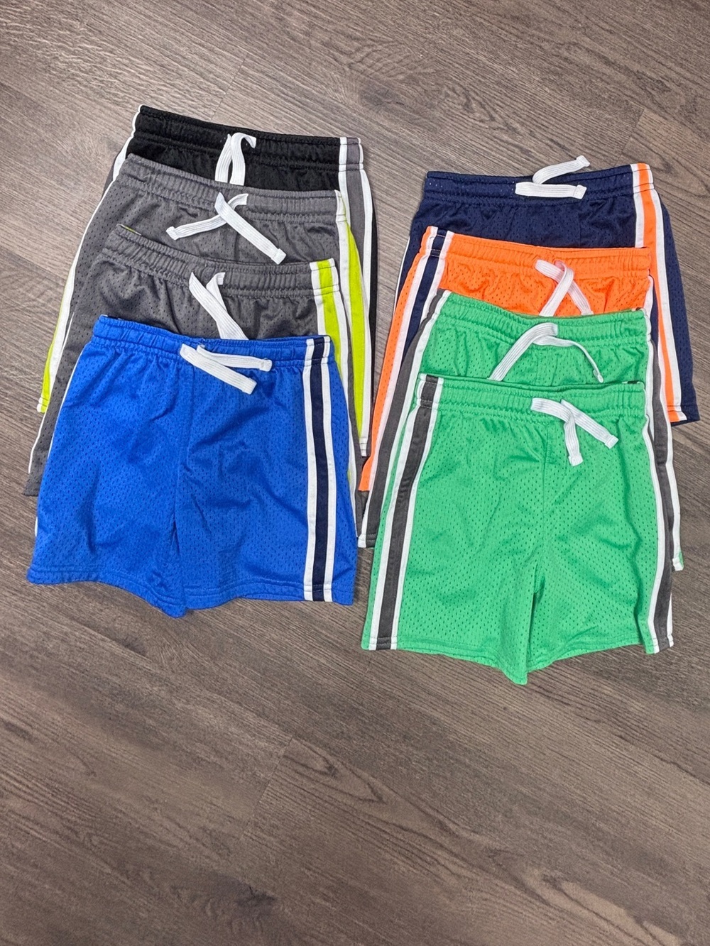 Set of Eight Simple Joys 3T Mesh, Cinch-able Athletic Shorts, Very Gently Used